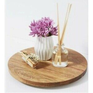 Caravan Home 10.8”Acacia Wood Spinning Lazy Susan Serving